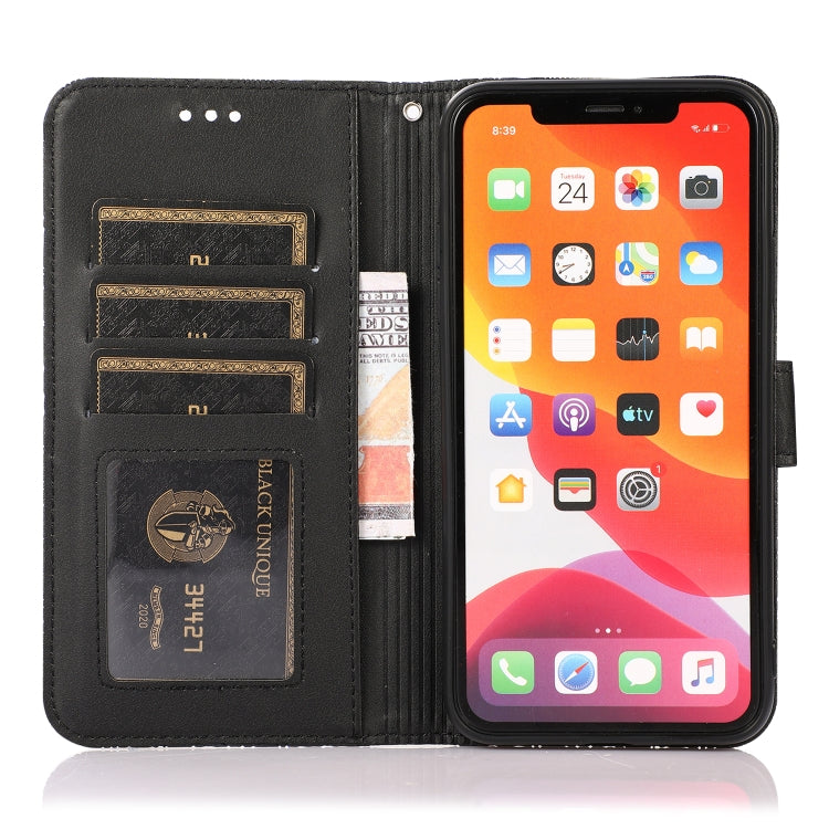 For iPhone 12 Pro Skin Feel Embossed Sunflower Horizontal Flip Leather Case with Holder & Card Slots & Wallet & Lanyard