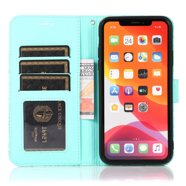 For iPhone 11 Pro Max Skin Feel Embossed Sunflower Horizontal Flip Leather Case with Holder & Card Slots & Wallet & Lanyard