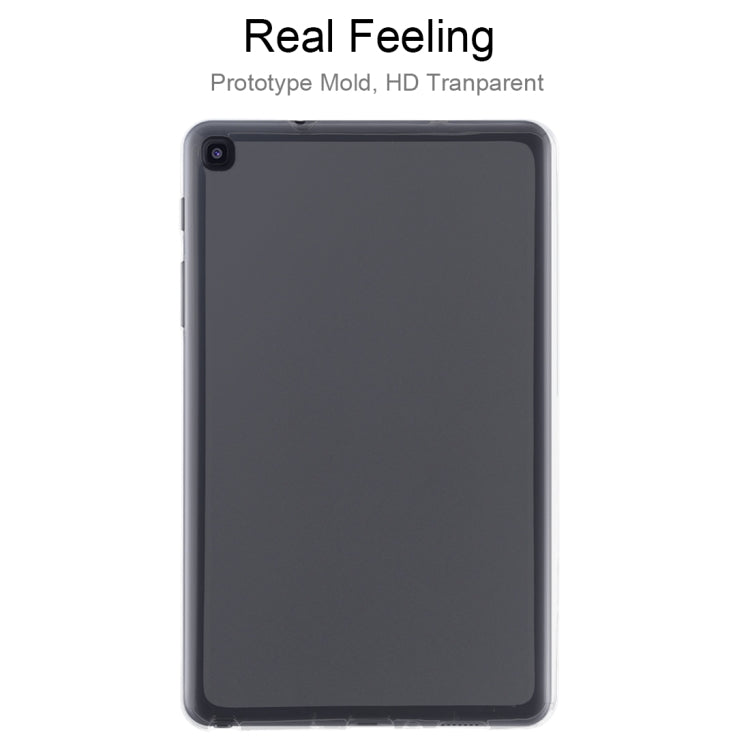 For Galaxy Tab A 8.0 & S Pen (2019) P200 0.75mm Ultrathin Outside Glossy Inside Frosted TPU Soft Protective Case