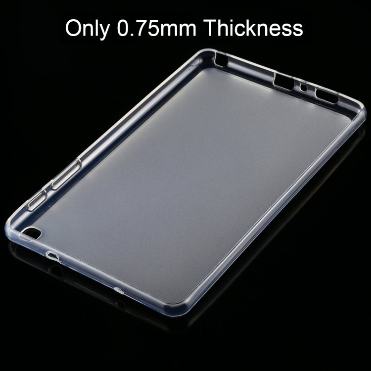 For Galaxy Tab A 8.0 & S Pen (2019) P200 0.75mm Ultrathin Outside Glossy Inside Frosted TPU Soft Protective Case