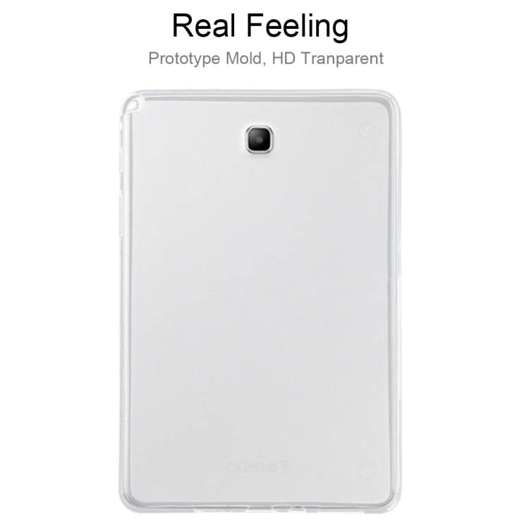 For Galaxy Tab A 8.0 (2015) T350 0.75mm Ultrathin Outside Glossy Inside Frosted TPU Soft Protective Case