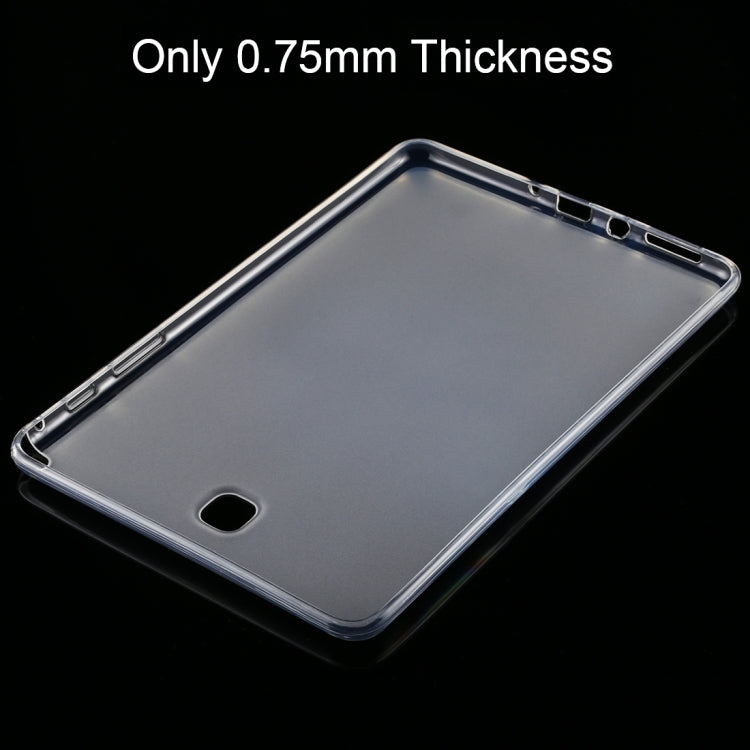 For Galaxy Tab A 8.0 (2015) T350 0.75mm Ultrathin Outside Glossy Inside Frosted TPU Soft Protective Case