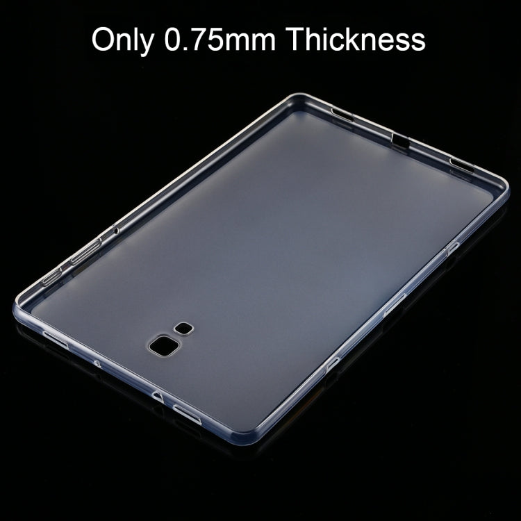 For Galaxy Tab A 10.5 T590 0.75mm Ultrathin Outside Glossy Inside Frosted TPU Soft Protective Case
