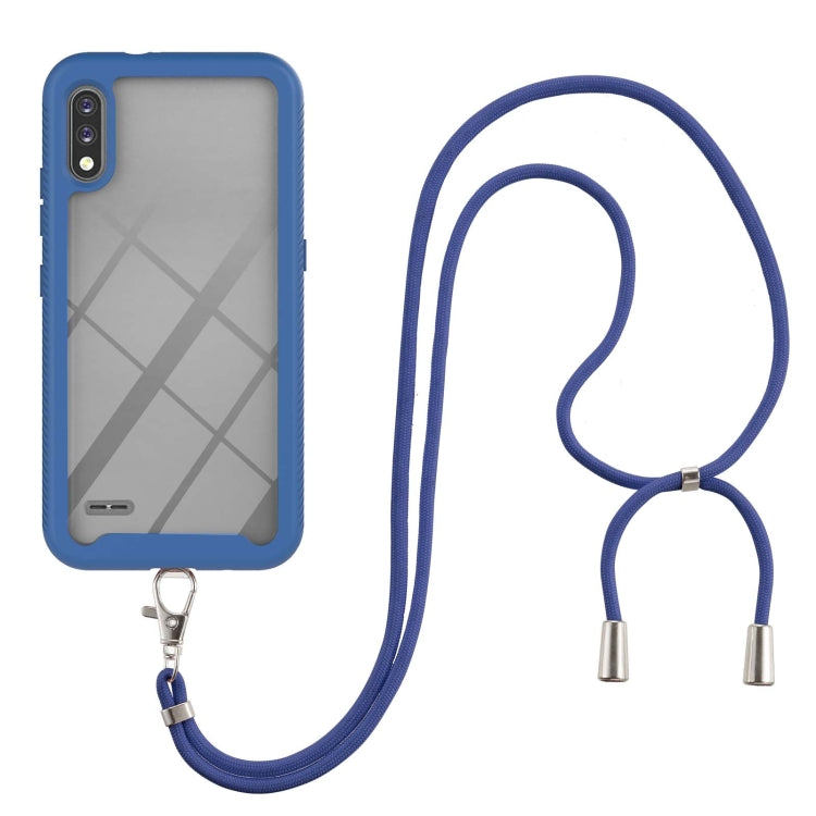 For LG K22 Starry Sky Solid Color Series Shockproof PC + TPU Protective Case with Neck Strap
