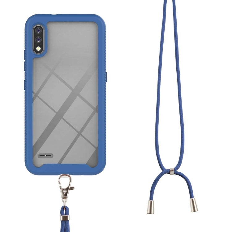 For LG K22 Starry Sky Solid Color Series Shockproof PC + TPU Protective Case with Neck Strap