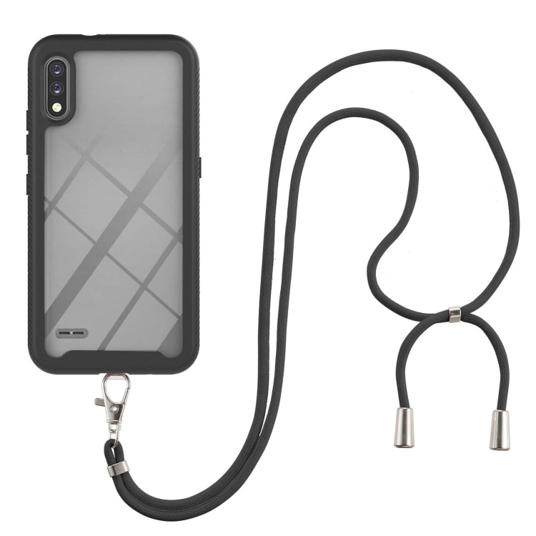 For LG K22 Starry Sky Solid Color Series Shockproof PC + TPU Protective Case with Neck Strap