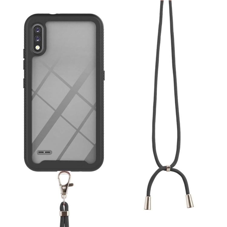 For LG K22 Starry Sky Solid Color Series Shockproof PC + TPU Protective Case with Neck Strap