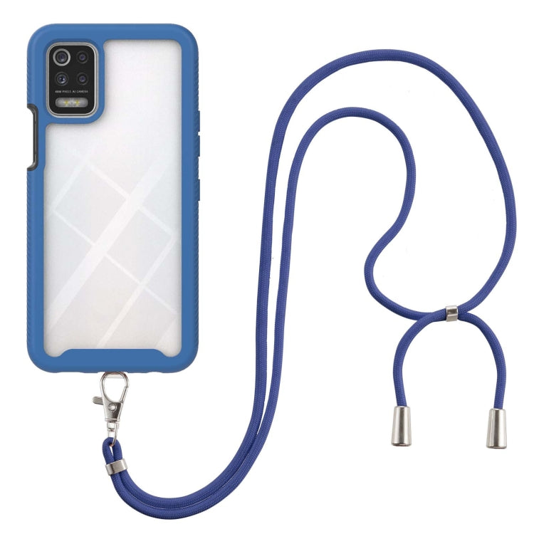 For LG K42 / K52 / Q52 / K62/ Q62 Starry Sky Solid Color Series Shockproof PC + TPU Protective Case with Neck Strap