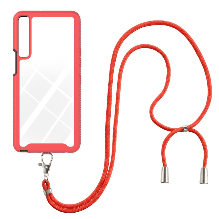 For LG Stylo 7 4G Starry Sky Solid Color Series Shockproof PC + TPU Protective Case with Neck Strap