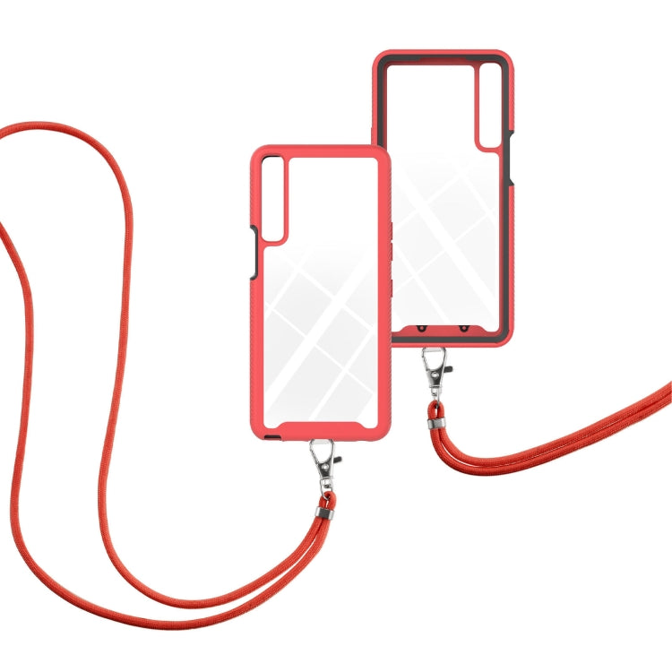 For LG Stylo 7 4G Starry Sky Solid Color Series Shockproof PC + TPU Protective Case with Neck Strap