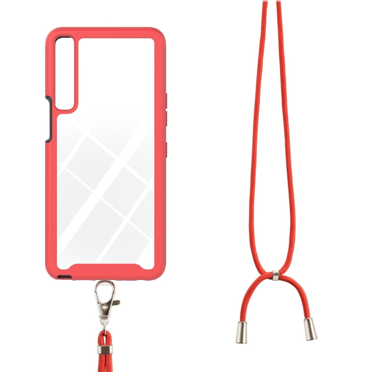 For LG Stylo 7 4G Starry Sky Solid Color Series Shockproof PC + TPU Protective Case with Neck Strap