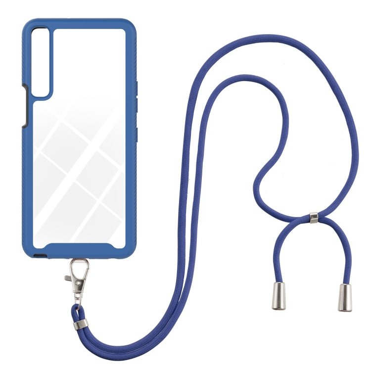 For LG Stylo 7 4G Starry Sky Solid Color Series Shockproof PC + TPU Protective Case with Neck Strap