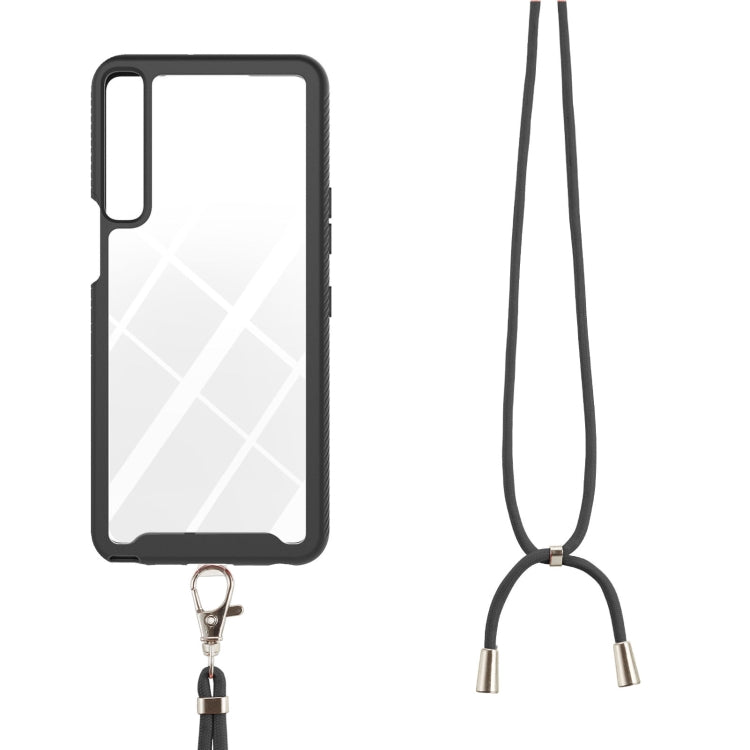 For LG Stylo 7 4G Starry Sky Solid Color Series Shockproof PC + TPU Protective Case with Neck Strap