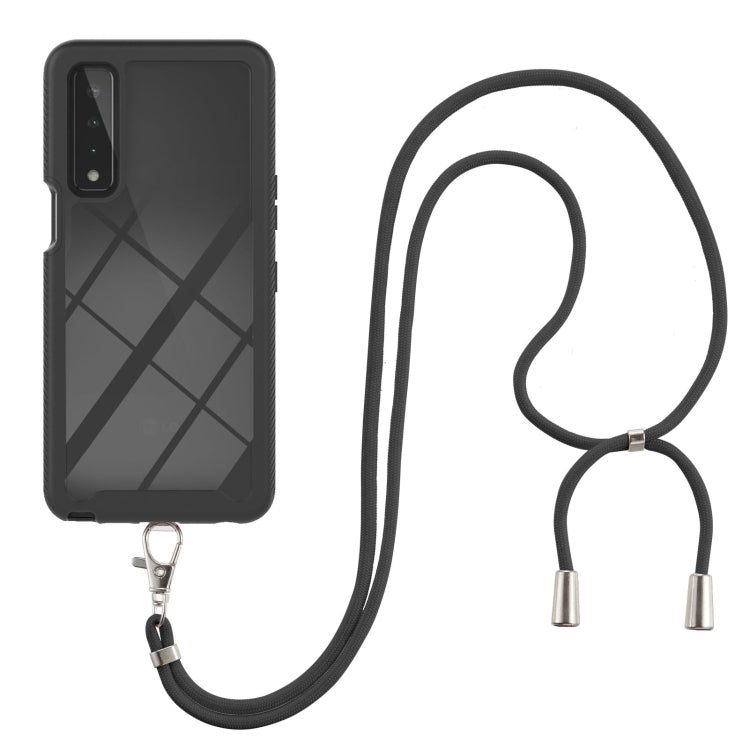 For LG Stylo 7 5G Starry Sky Solid Color Series Shockproof PC + TPU Protective Case with Neck Strap