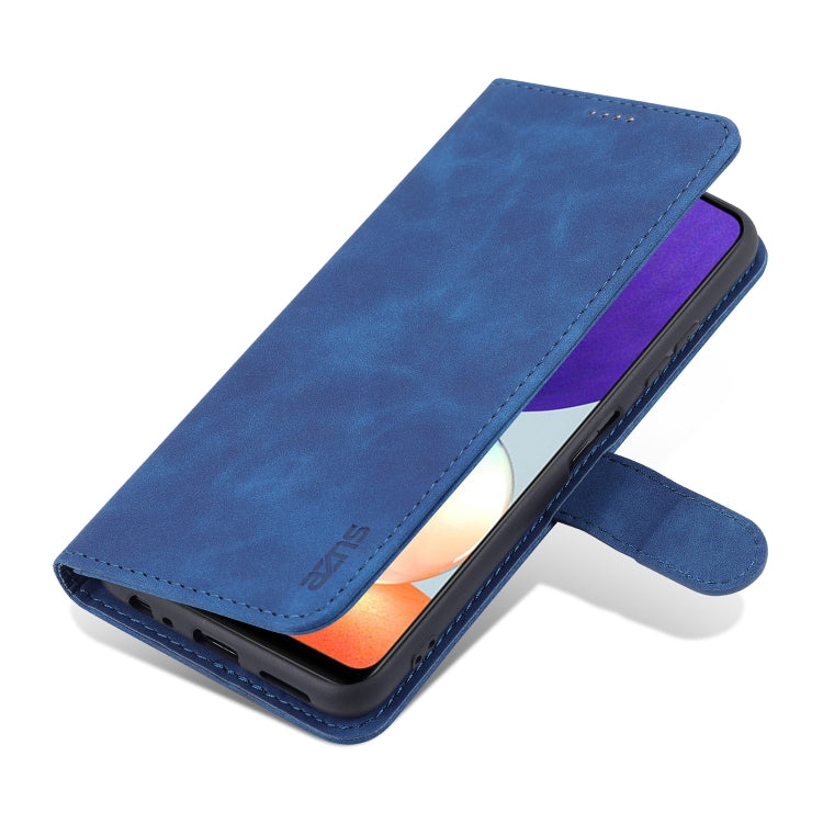 For Samsung Galaxy A22 5G AZNS Skin Feel Calf Texture Horizontal Flip Leather Case with Card Slots & Holder & Wallet