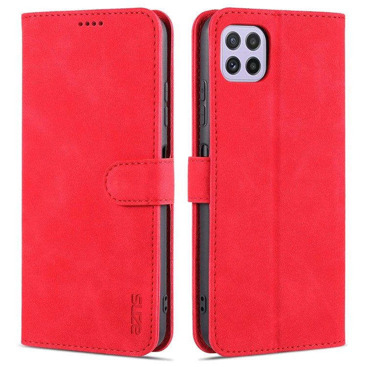 For Samsung Galaxy A22 5G AZNS Skin Feel Calf Texture Horizontal Flip Leather Case with Card Slots & Holder & Wallet