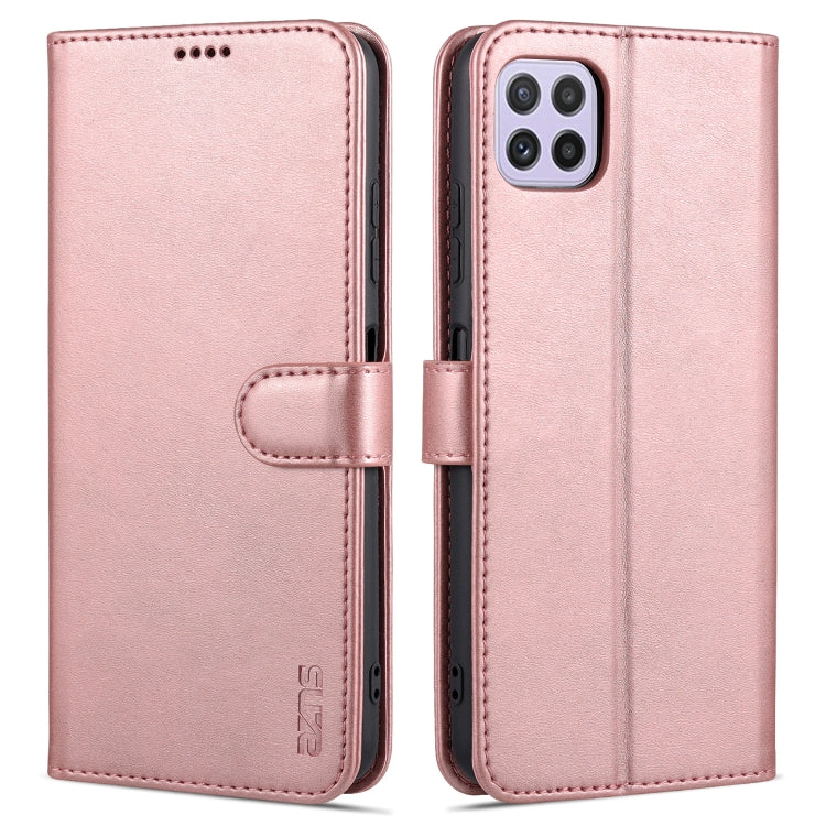 For Samsung Galaxy A22 5G AZNS Skin Feel Calf Texture Horizontal Flip Leather Case with Card Slots & Holder & Wallet