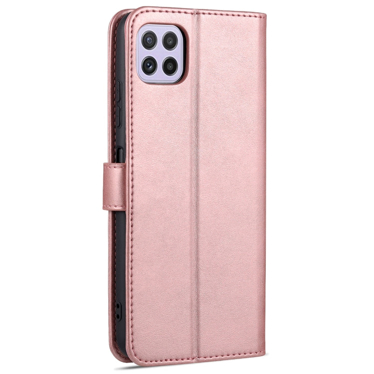 For Samsung Galaxy A22 5G AZNS Skin Feel Calf Texture Horizontal Flip Leather Case with Card Slots & Holder & Wallet