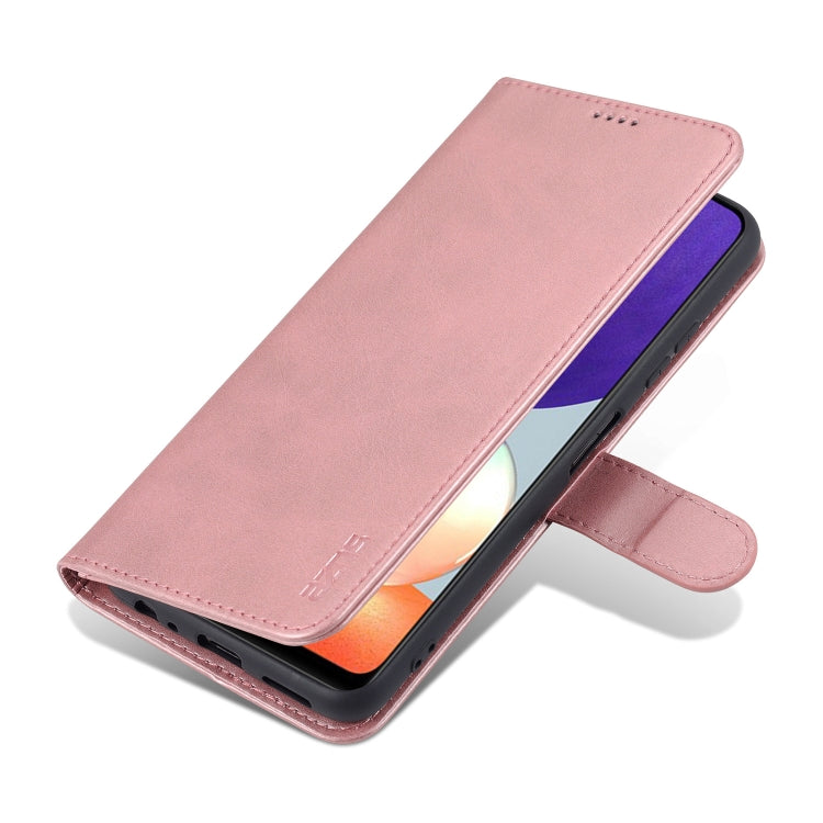For Samsung Galaxy A22 5G AZNS Skin Feel Calf Texture Horizontal Flip Leather Case with Card Slots & Holder & Wallet