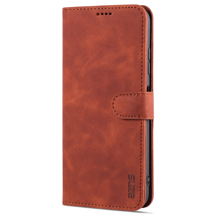 For Samsung Galaxy A22 5G AZNS Skin Feel Calf Texture Horizontal Flip Leather Case with Card Slots & Holder & Wallet