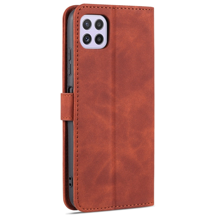 For Samsung Galaxy A22 5G AZNS Skin Feel Calf Texture Horizontal Flip Leather Case with Card Slots & Holder & Wallet