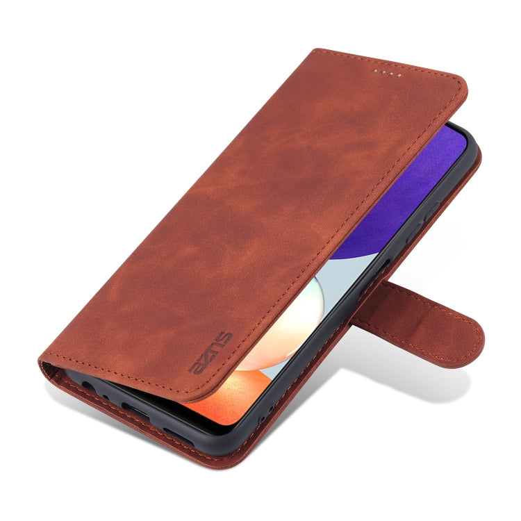 For Samsung Galaxy A22 5G AZNS Skin Feel Calf Texture Horizontal Flip Leather Case with Card Slots & Holder & Wallet