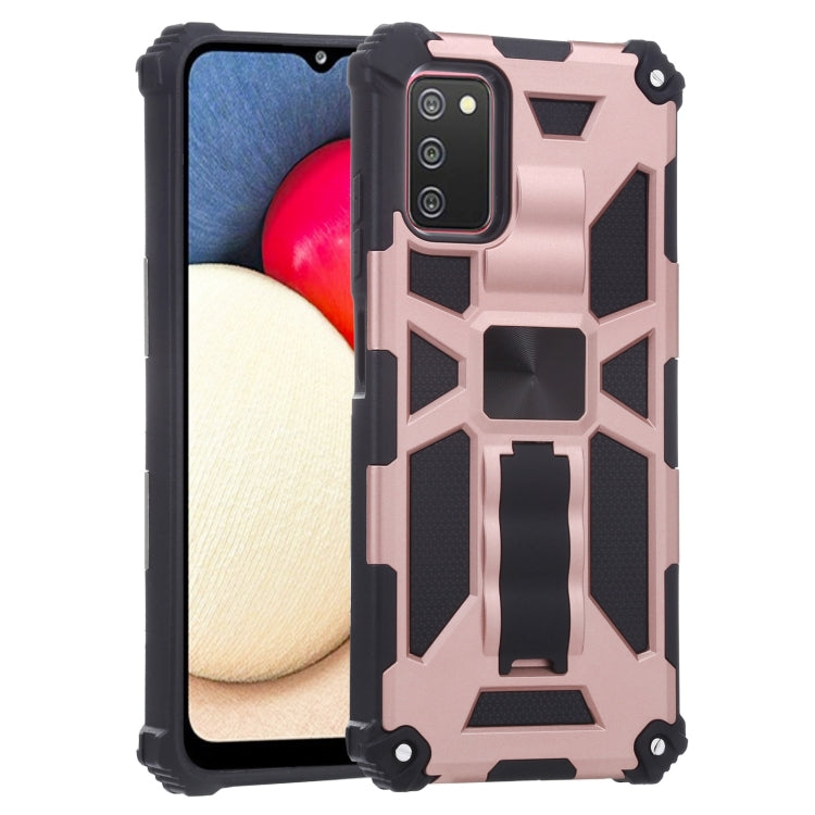 For Samsung Galaxy A03s 166.6mm Shockproof TPU + PC Magnetic Protective Case with Holder
