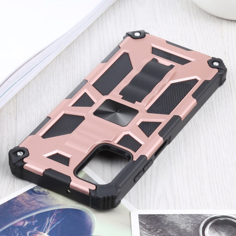 For Samsung Galaxy A03s 166.6mm Shockproof TPU + PC Magnetic Protective Case with Holder
