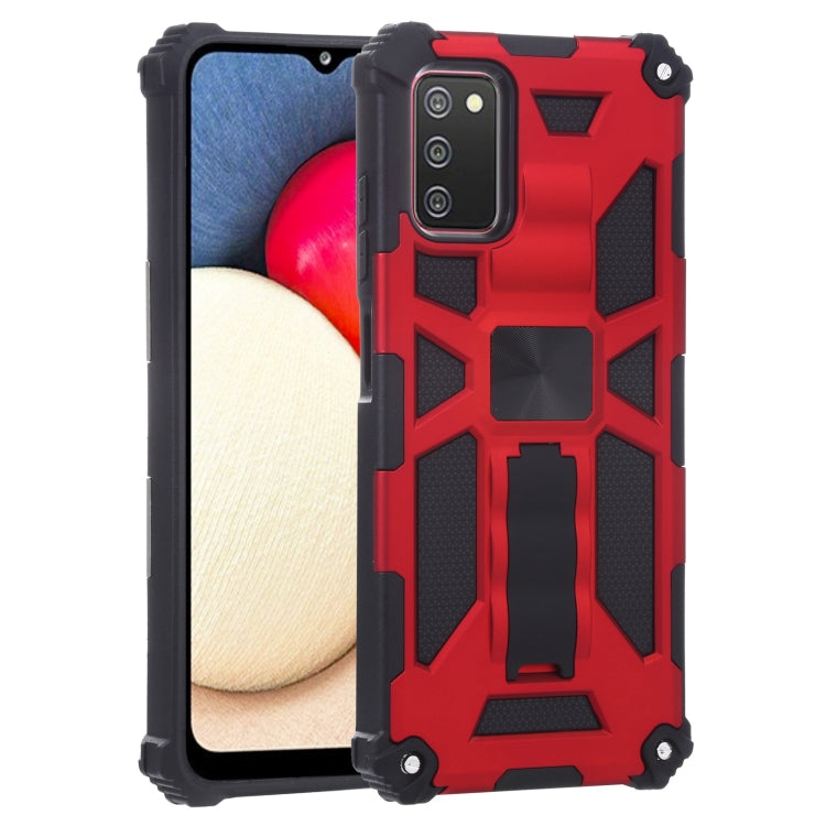 For Samsung Galaxy A03s 166.6mm Shockproof TPU + PC Magnetic Protective Case with Holder