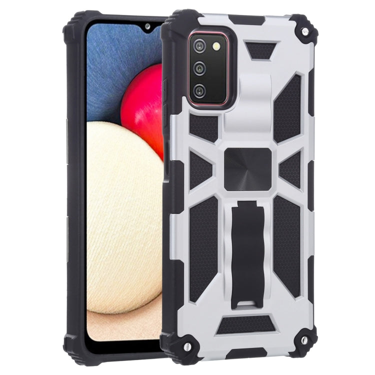 For Samsung Galaxy A03s 166.6mm Shockproof TPU + PC Magnetic Protective Case with Holder
