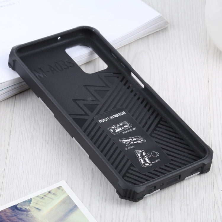 For Samsung Galaxy A03s 166.6mm Shockproof TPU + PC Magnetic Protective Case with Holder