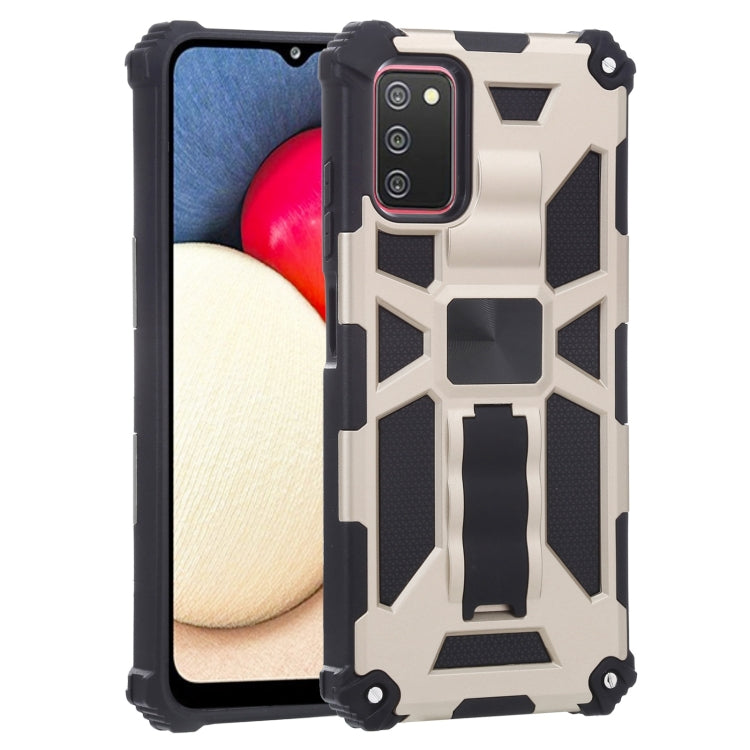 For Samsung Galaxy A03s 166.6mm Shockproof TPU + PC Magnetic Protective Case with Holder