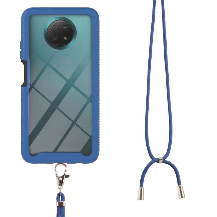 For Xiaomi Redmi Note 9 5G / Redmi Note 9T 5G Starry Sky Solid Color Series Shockproof PC + TPU Protective Case with Neck Strap
