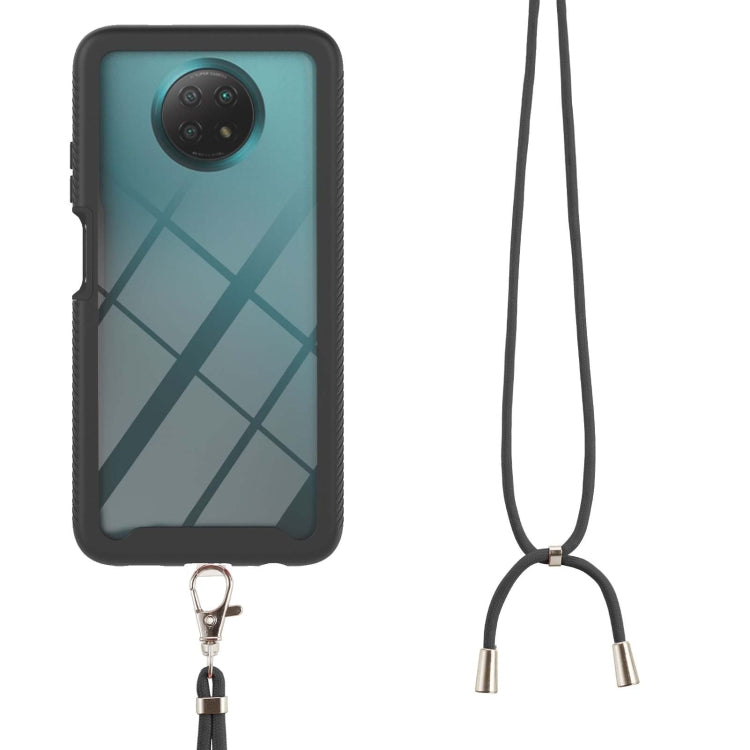 For Xiaomi Redmi Note 9 5G / Redmi Note 9T 5G Starry Sky Solid Color Series Shockproof PC + TPU Protective Case with Neck Strap