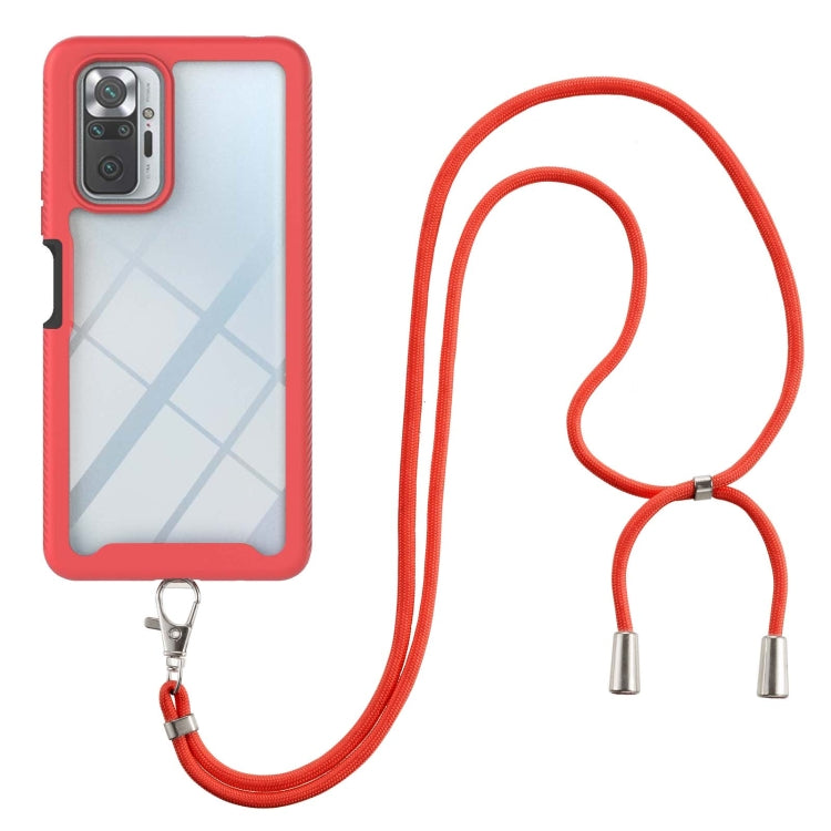 For Xiaomi Redmi Note 10 Pro / Redmi Note 10 Pro Max Starry Sky Solid Color Series Shockproof PC + TPU Protective Case with Neck Strap