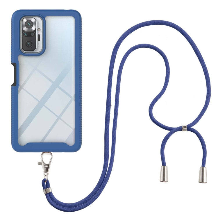 For Xiaomi Redmi Note 10 Pro / Redmi Note 10 Pro Max Starry Sky Solid Color Series Shockproof PC + TPU Protective Case with Neck Strap