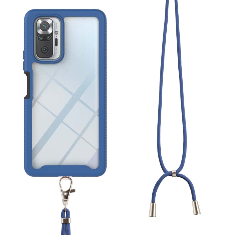 For Xiaomi Redmi Note 10 Pro / Redmi Note 10 Pro Max Starry Sky Solid Color Series Shockproof PC + TPU Protective Case with Neck Strap