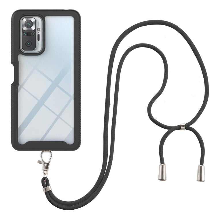 For Xiaomi Redmi Note 10 Pro / Redmi Note 10 Pro Max Starry Sky Solid Color Series Shockproof PC + TPU Protective Case with Neck Strap