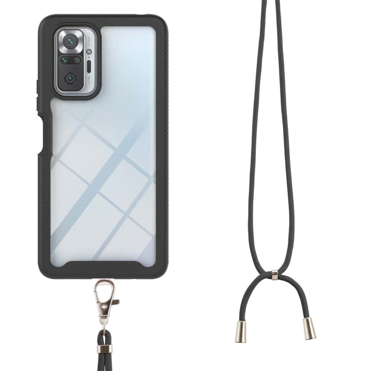 For Xiaomi Redmi Note 10 Pro / Redmi Note 10 Pro Max Starry Sky Solid Color Series Shockproof PC + TPU Protective Case with Neck Strap