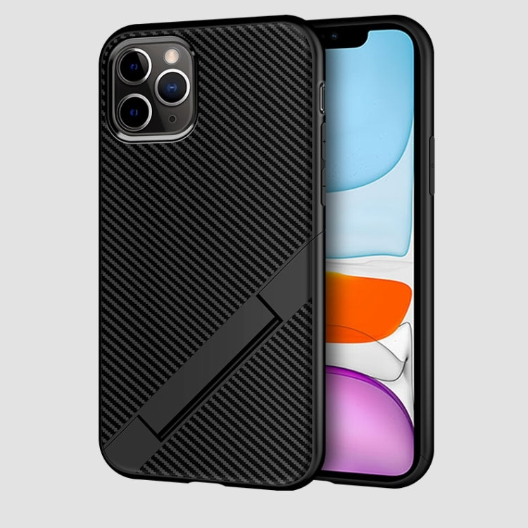 For iPhone 11 Pro Max Extraordinary Series TPU Protective Case Shockproof Strap Folding Bracket