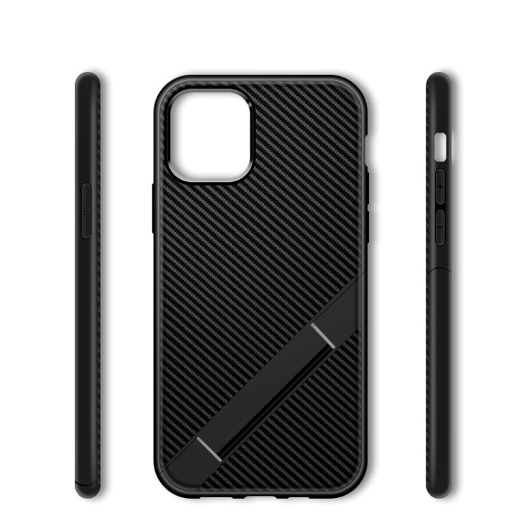 For iPhone 11 Pro Max Extraordinary Series TPU Protective Case Shockproof Strap Folding Bracket