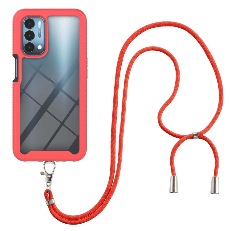 For OnePlus Nord N200 5G Starry Sky Solid Color Series Shockproof PC + TPU Protective Case with Neck Strap