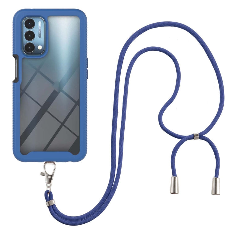 For OnePlus Nord N200 5G Starry Sky Solid Color Series Shockproof PC + TPU Protective Case with Neck Strap
