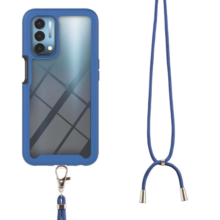 For OnePlus Nord N200 5G Starry Sky Solid Color Series Shockproof PC + TPU Protective Case with Neck Strap