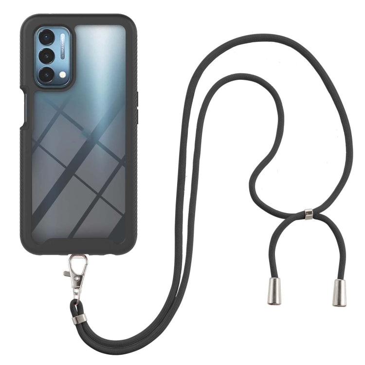 For OnePlus Nord N200 5G Starry Sky Solid Color Series Shockproof PC + TPU Protective Case with Neck Strap