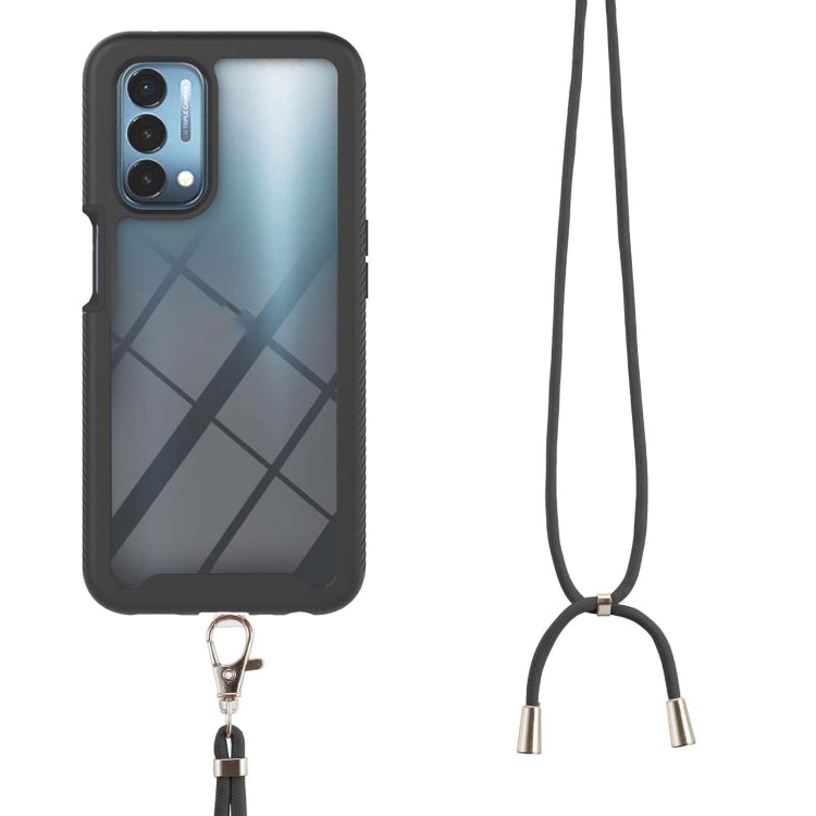 For OnePlus Nord N200 5G Starry Sky Solid Color Series Shockproof PC + TPU Protective Case with Neck Strap