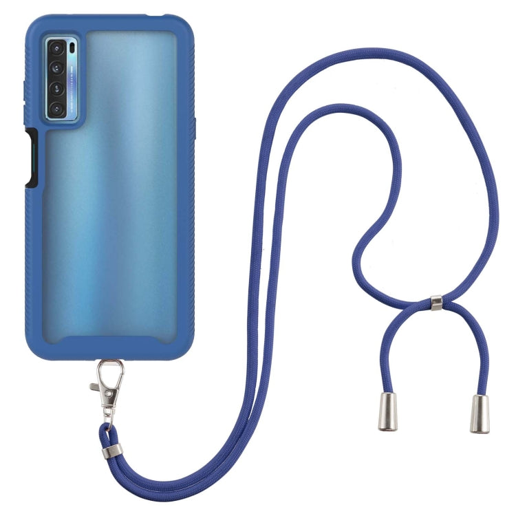 For TCL 20S Starry Sky Solid Color Series Shockproof PC + TPU Protective Case with Neck Strap