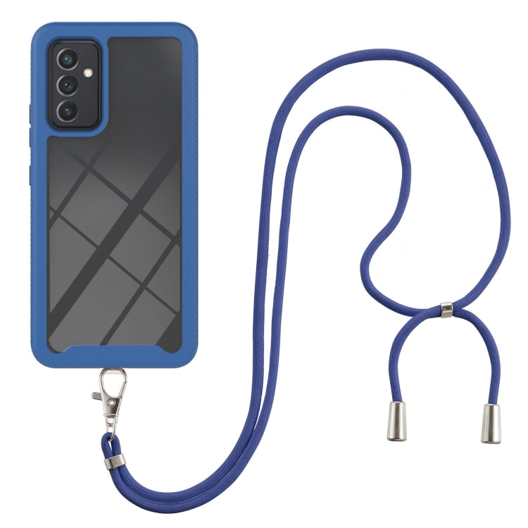 For Samsung Galaxy A82 5G Starry Sky Solid Color Series Shockproof PC + TPU Protective Case with Neck Strap