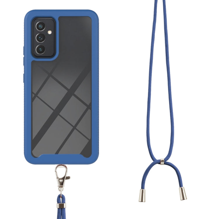 For Samsung Galaxy A82 5G Starry Sky Solid Color Series Shockproof PC + TPU Protective Case with Neck Strap