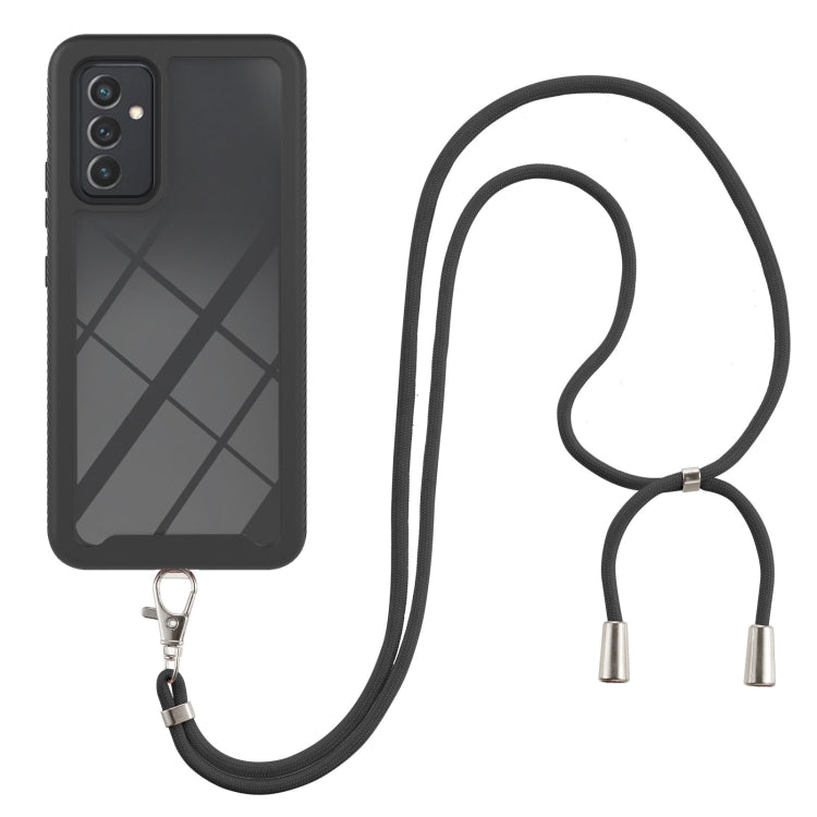 For Samsung Galaxy A82 5G Starry Sky Solid Color Series Shockproof PC + TPU Protective Case with Neck Strap